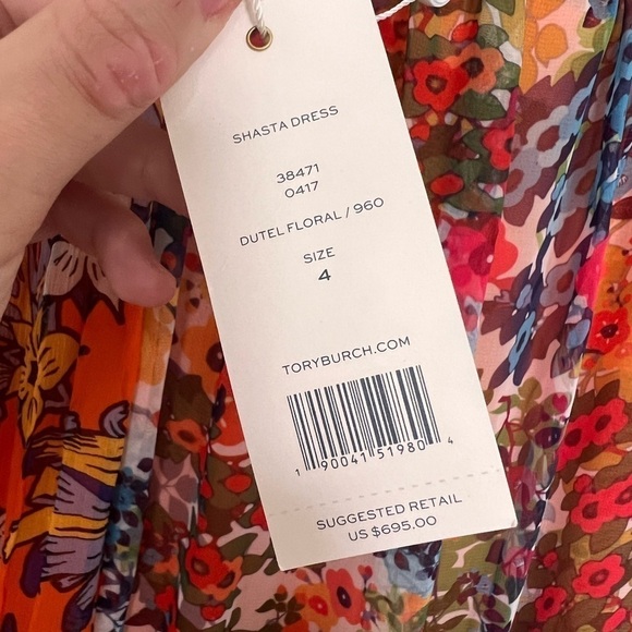 NWT Tory Burch Runway Collection Shasta Floral Dress Sz 4 - Picture 8 of 16